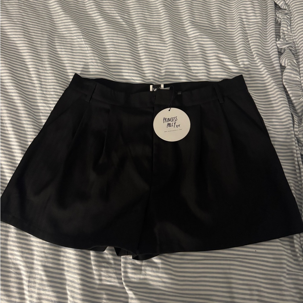 Princess Polly High Waist Black Shorts